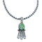 Navajo Turquoise Sterling Silver Old Pawn Bead Necklace SN20312